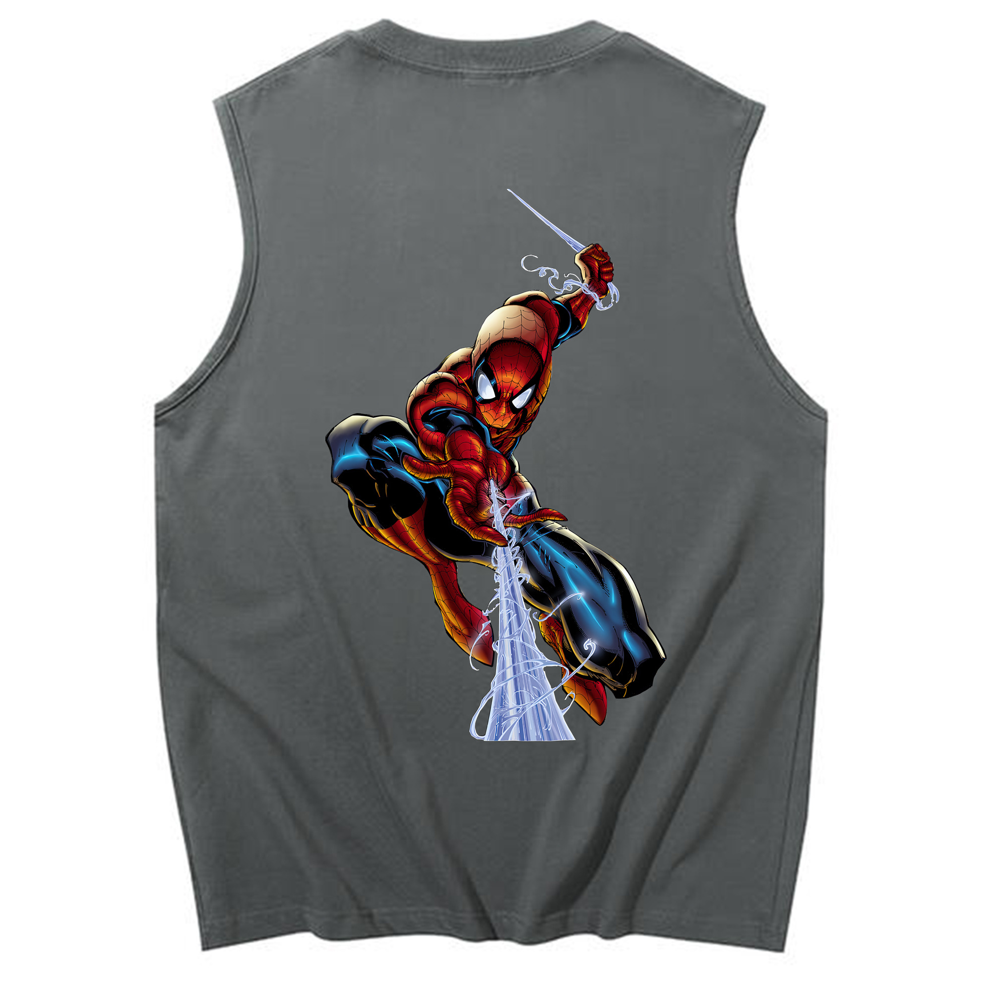（画像用） Spider Man スパイダーマン コットン100％タンクトップ（背面プリント）